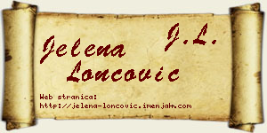 Jelena Loncović vizit kartica